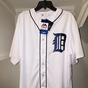 🐯⚾️ Detroit Tigers Majestic HOME White MLB Baseball Jersey ⚾️🐯